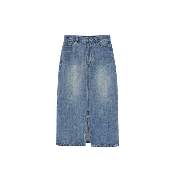 Women's Blue Denim Skirt - Picture 1 of 6